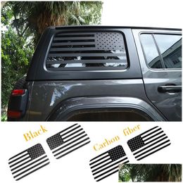 Car Stickers Car Rear Window Sticker Us Flay 4Door Personalized For Jeep Wrangler Jl Add Exterior Accessories Drop Delivery Automobile Dhmrj