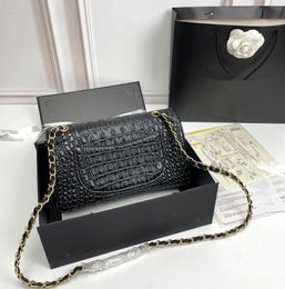 Crocodile Leather Bag Designer Handbag Women's Crocodile Skin Handbag Cross-Body One Shoulder Fashion Handbag Purse Tote Bag