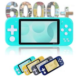 Portable Game Players X20 Mini Handheld Game Console 4.3 Inch Retro Video Game Console Built-in 6000 Games Portable Pocket Handheld Game Player 231114