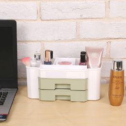 Storage Holders Racks Desktop Simple Drawertype Box Dustproof Cosmetics Shelf Largecapacity Dresser Makeup Desk Organizer 231114