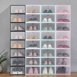 Arrangement 1pcs 33*235*135cm Transparent And Stackable Hot Flip Box Drawer Type Push Shoe Plastic Pull Storage Simple Auinq