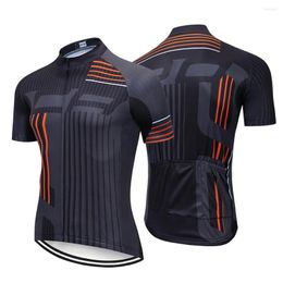 Racing Jackets Mens Bicycle Jacket Short Sleeve Road Top Bike Shirt Cycling Downhill Sweater Race Wear Trail Jersey Dry Performance Ride