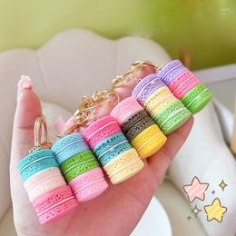 Party Favour Creative Makaron Cake Keychain Gifts Delicate And Lovely Couple Bags Small Pendant Fashion Car