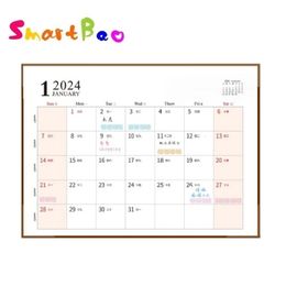 Calendar A3 A4 Desk 2024 With Pocket Office Monthly Planner 180g Thick Paper Table Mouse Pad Year Ajendas Almanaque 231114
