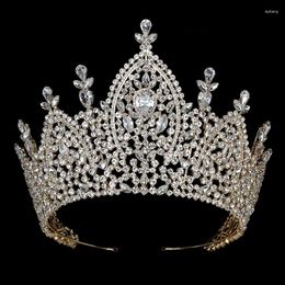 Hair Clips Hadiyana Luxury Tiara Bridal Crown For Women 2023 Wedding Accessories Royal Zirconia Imperial Crowns Jewelry BC3200