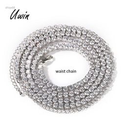 2021 Trendy Cz Waist Chain Women Sexy Body Jewelries Zirconia 1 Row Tennis s