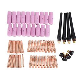 Freeshipping 68pcs TIG Torch Consumables Accessories KIT for TIG Welding Torch PTA DB SR WP 17 18 26 Jhfvk