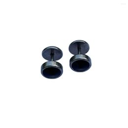 Stud Earrings Round Stone Ear Studs Of Precious Small Black Pierced Errings Fake Piercing Jewlery Charm Classic