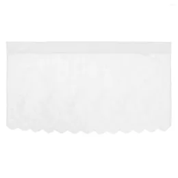 Curtain 1pc 137x61cm Short Small Lace Tulle Half Valance For Window Kitchen Cabinet (White) Curtains