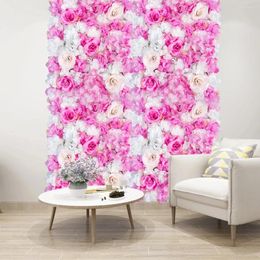 Decorative Flowers 12Pcs/lot Artificial Flower Wall Panel Wedding Decoration Mariage Birthday Backdrop BacheloreParty