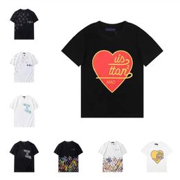 Men Designer t Shirt with Letters Fashion Summer Tee Shirts for Women Casual Short Sleeve Homme Clothes 2 Styles 100%cotton