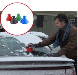 Snow Cleaning VT1927 Window Multifunctional Scraper Ice Car Thrower Cone Magical Funnel Housekeeping Windshield Remover Shaped Too Dicwq