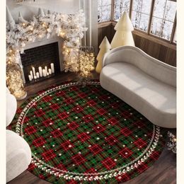 Christmas tree carpet Living room tea table cloakroom carpet Round carpet bedroom advanced sense light luxury dresser floor mat