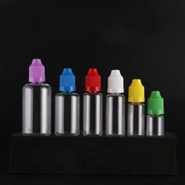 500pcs E Liquid PET Dropper Bottle with Colorful Childproof Caps Long Thin Tips Clear Plastic Needle Bottlesl 5ml 10ml 15ml 20ml 30ml 5 Adda