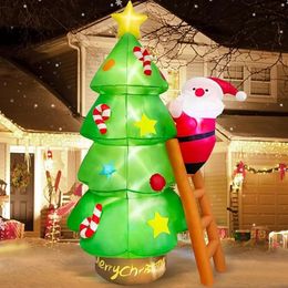 Decorative Objects Figurines MICOCAH 7 FT Inflatable Christmas Tree with Santa Claus Outdoor Decorations 231115