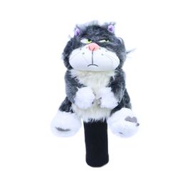 Other Golf Products Animal Golf Headcovers Plush Cat Golf Driver Head Cover Golf 460cc DR Fairway Lucifer Cat Headcover For Man Women 231114