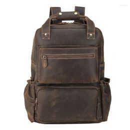 Backpack 2023 Fashion Laptop Men Leather Backpacks For Teenager Large Travel Casual Daypacks