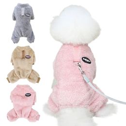 Dog Apparel Fleece Jumpsuit Fuzzy Sweater Puppy Winter Clothes Doggie Knitted Pet Cold Weather Doggy Pullover Jacket Cat 231114