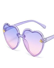 Fashion Brand Heart Kids Gafas de sol Niños retro lindo caricatura rosa lentes de sol marco chicas niñas baby uv400 eyewear5479746