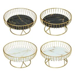 Dishes Plates Fruit Basket Round Fruit Bowl Iron Fruit Stand Home Creative Snack Bread Storage Drain Basket Table Snack Tray Use 231115