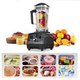 FreeShipping 3HP 2200W Heavy Duty Commercial Grade Automatic Timer Blender Mixer Juicer Fruit Food Processor Ice Smoothies BPA Free 2L Hgmf