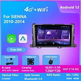 128G Car Video for TOYOTA SIENNA 2010-2014 Android System 9 Inch Vehicle GPS Touch Screen Head Unit with Google Map