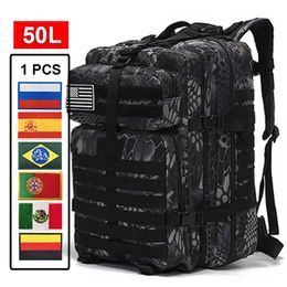 Outdoor Bags 50L 30L Black Python Tactical Backpack Men Women Camouflage Rucksack Cycling Hiking Hunting Bag Sports Army 3P Knapsack 231114