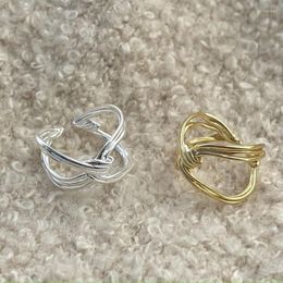 Cluster Rings S'STEEL 925 Silver Sterling Cross Knot Ring For Women Gold In Ringen Party Trends 2023 Accessories Luxury Designer Jewellery