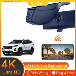 Car DVRs 4K HD Plug and Play WIFi Car DVR Video Recorder Dual Lens Dash Cam For Chery Tiggo 4 7 8 Pro for Car Camera Recorder Dashcam Q231115