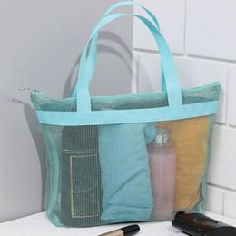 Storage Bags Practical Mesh Bag Reusable Tote Breathable Multi-function Travel Beach Toiletry Convenient