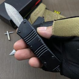 Top Quality Small MT UT AUTO Tactical Knife VG10 Damascus Steel Blade CNC 6061-T6 Handle EDC Gift Knives With Nylon Bag