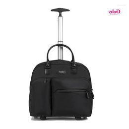 Duffel Bags Luggage Women Travel Trolley On Wheels Carry Hand Suitcase Oxford Rolling Wheeled Bag