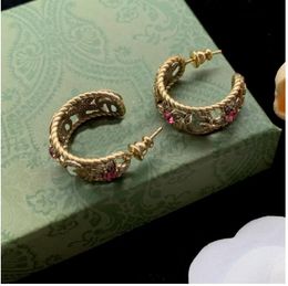 Dangle & Chandelier Designer Earrings Red Flower Thread Diamond earrings G Jewellery Engagement
