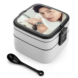 Dinnerware Ji Chang Wook Bento Box Lunch Thermal Container 2 Layer Healthy Kdrama Actors Korea Actor Oppa