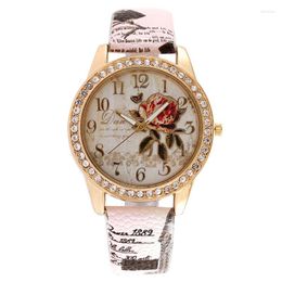 Wristwatches Explosions Diamond Digital Rose Fashion Ladies Watch Belt Quartz Casual Hombre