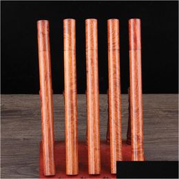 Storage Boxes Bins High Quality Rosewood Case Stick Incense Box 10G 20G Sandalwood Line Tube Pear Barreel Accessories Tools Lx3984 Dhugy