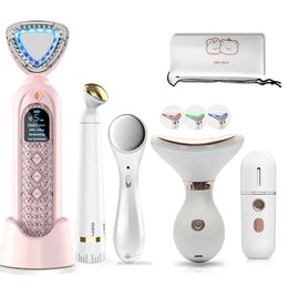 Face Care Devices Ultrasound Face Massager Cold LED Pon Therapy Skin Rejuvenation Lifting Wrinkle Acne Remover Beauty Care Tool 231114