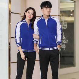 Men's Tracksuits 2023 Men's Sports Multicolor Jacket Suit And Women's Autumn Casual Running Baseball Collar Leisure Two Pieces