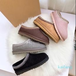 Tasman Slippers Snow boots Sheepskin Shearling Tazz Mules Women Men Ultra Mini Platform Boot