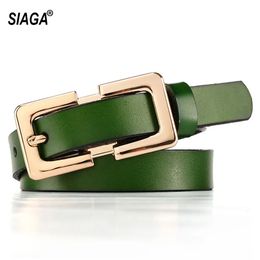 Belts Ladies Soft Genuine Leather Belts Girls Gold Buckles Metal Female Retro Thin Belt for Women Jeans 1.5cm Wide LDFC004 231115