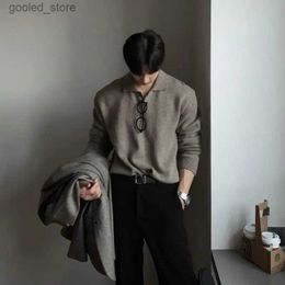 Men's Sweaters Hot Sale Autumn Winter New Men's Knitted Sweater Business Casual Fashion Solid Color High Quality Slim Pullovers Male Brand L90 Q231115