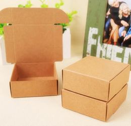 Jewellery Boxes 100Pcs Wholesale Kraft Paper Gift Cardboard Box Custom Carton Cardboard Box Handmade Soap Jewellery Candy Package Boxes 231115