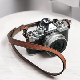 Other Camera Products Mr.stone Handmade Genuine Leather Camera Strap Camera Shoulder Sling Belt Fine sectionadjustable shoulder strap 231114