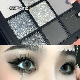 Eye Shadow Cold Sweet Light European And American Smoky Eye Nine Colour Eyeshadow Tray Cement Dark Punk Black And White Grey Metal PearlL231115