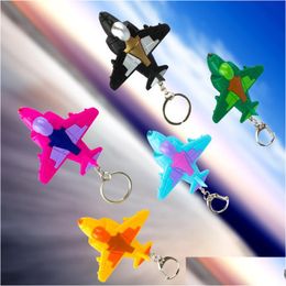 Party Favour Plastic Led 3D Plane Fighter Key Chains Rings With Sound Novelty Toy Gift For Kids Wa2083 Drop Delivery Home Garden Fest Dhk6Z