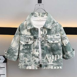 Jackets Children Jacket for Boys Outerwear Print Outfits Tops Sports Windbreaker Boys Coats Kids Clothes Autumn Spring 4 6 8 10 12 Years J231115