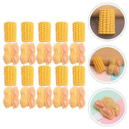 Party Decoration 20pcs Fake Corn Peanut Artificial Food Model Pretend Toy Po Props DIY Accessories