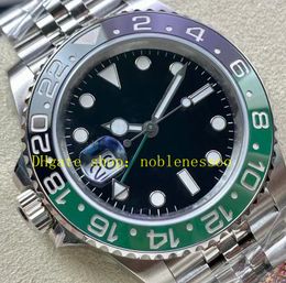Left Hand Watch Mens 40mm Green Black Ceramic Bezel 904L Steel Jubilee Bracelet 126720 Clean Cal.3186 Movement Automatic Mechanical Sport Watches
