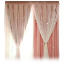 Curtain Precision Thickened Star Hollowed Out Shade Double Screen Rodeo Home Curtains 54x96