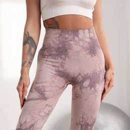 Active Pants 2023 Tie Dye Yoga Sport Leggings Women Seamless High Waist Push Up Woman Tights Fitness Workout Leggins Gym Clothing